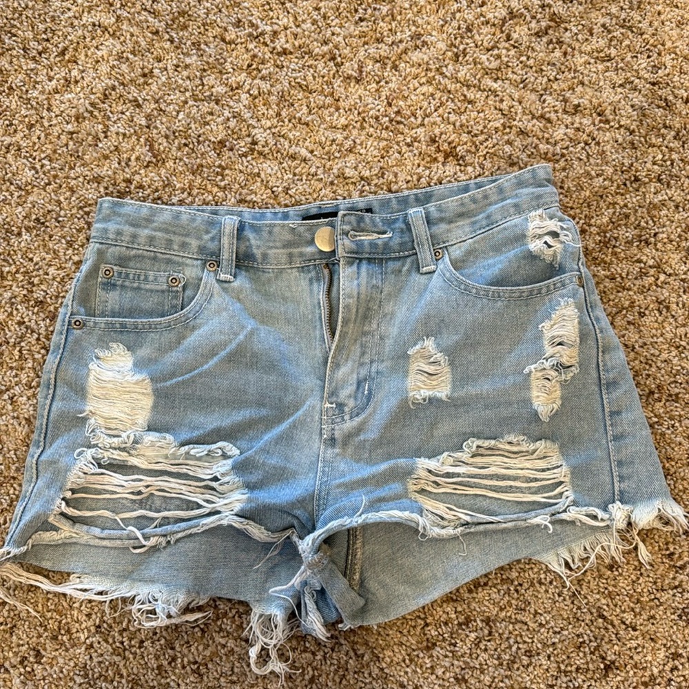 Boohoo blue Jean shorts
